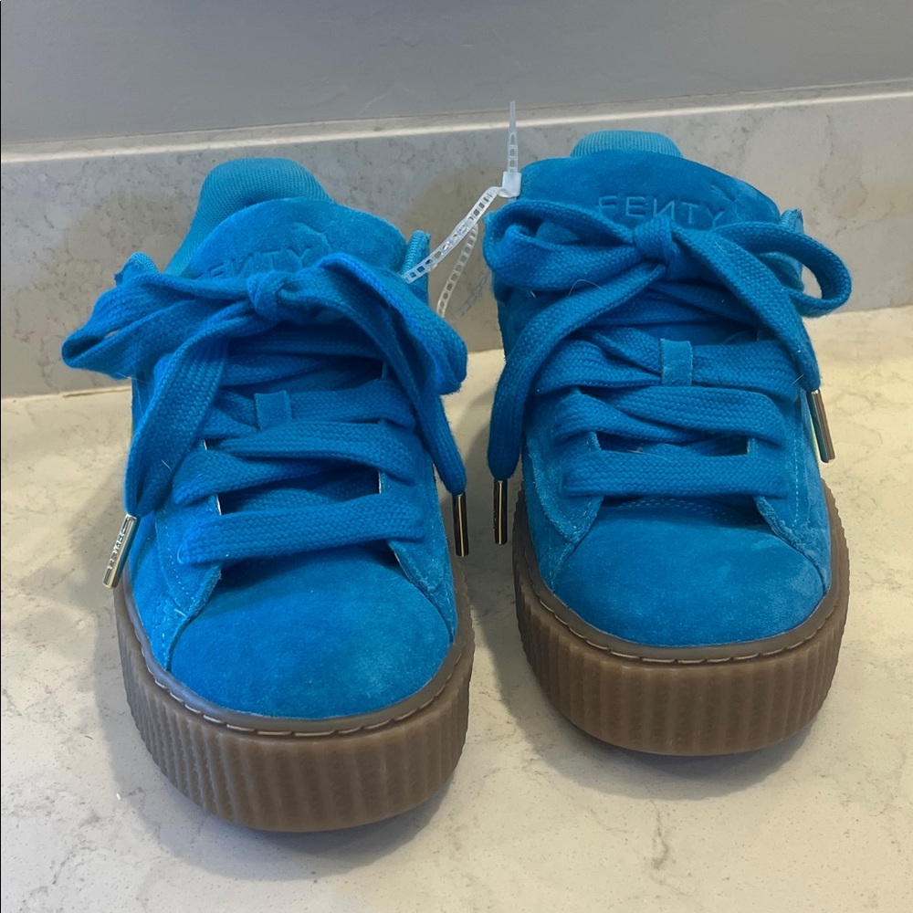 Puma x Fenty Blue Suede Sneakers